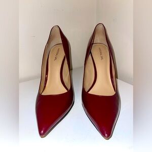 Material Girl  Burgundy Patent Pointy High Heels Women Size 10 US